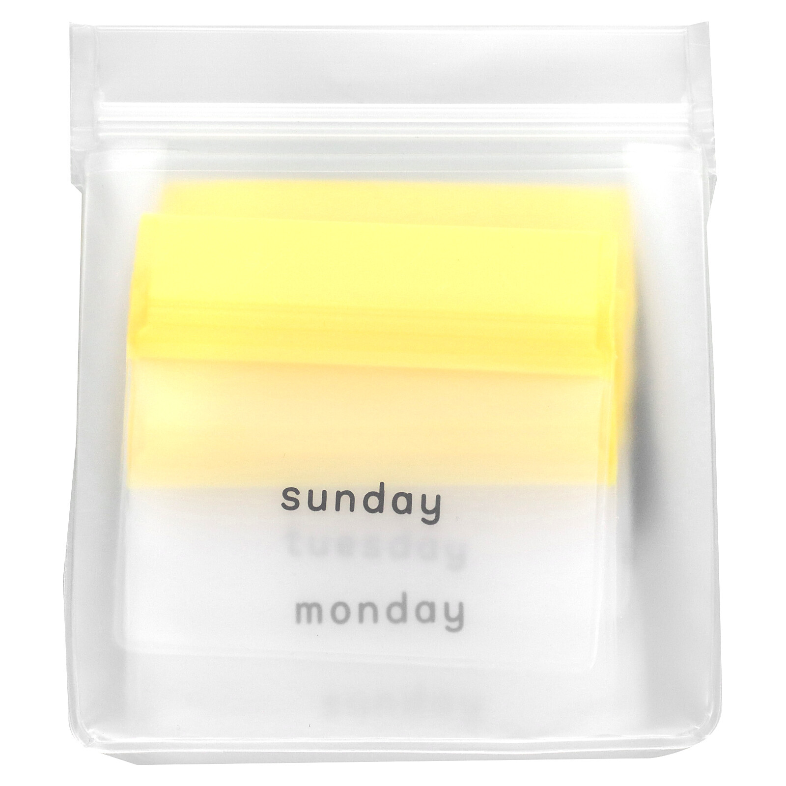 Reusable 7-Day AM/PM Pill Pouch Set, Black and Yellow, 1 Set