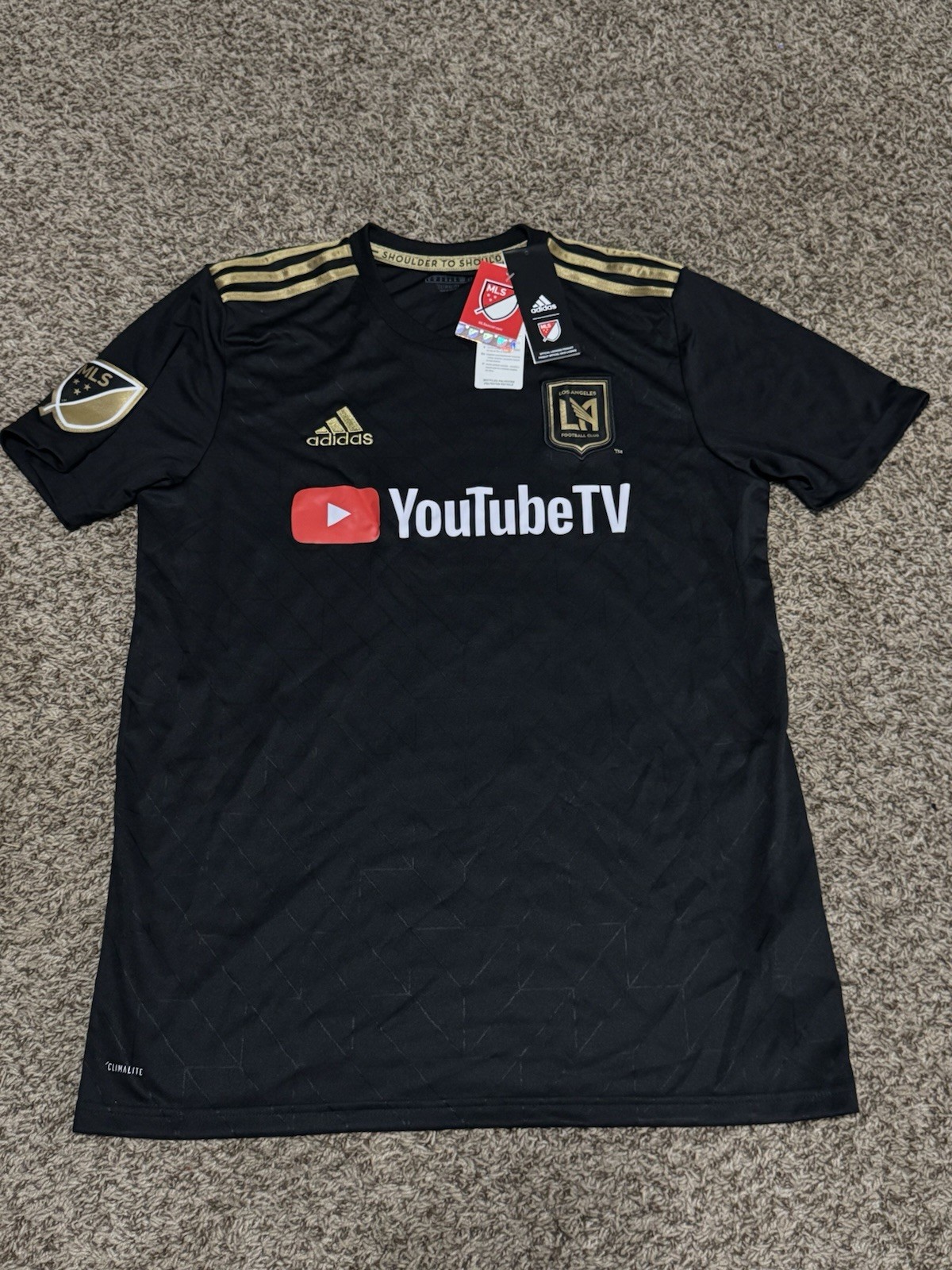 Adidas Los Angeles Football Club Size Medium DY0313 Home Jersey Black 2019