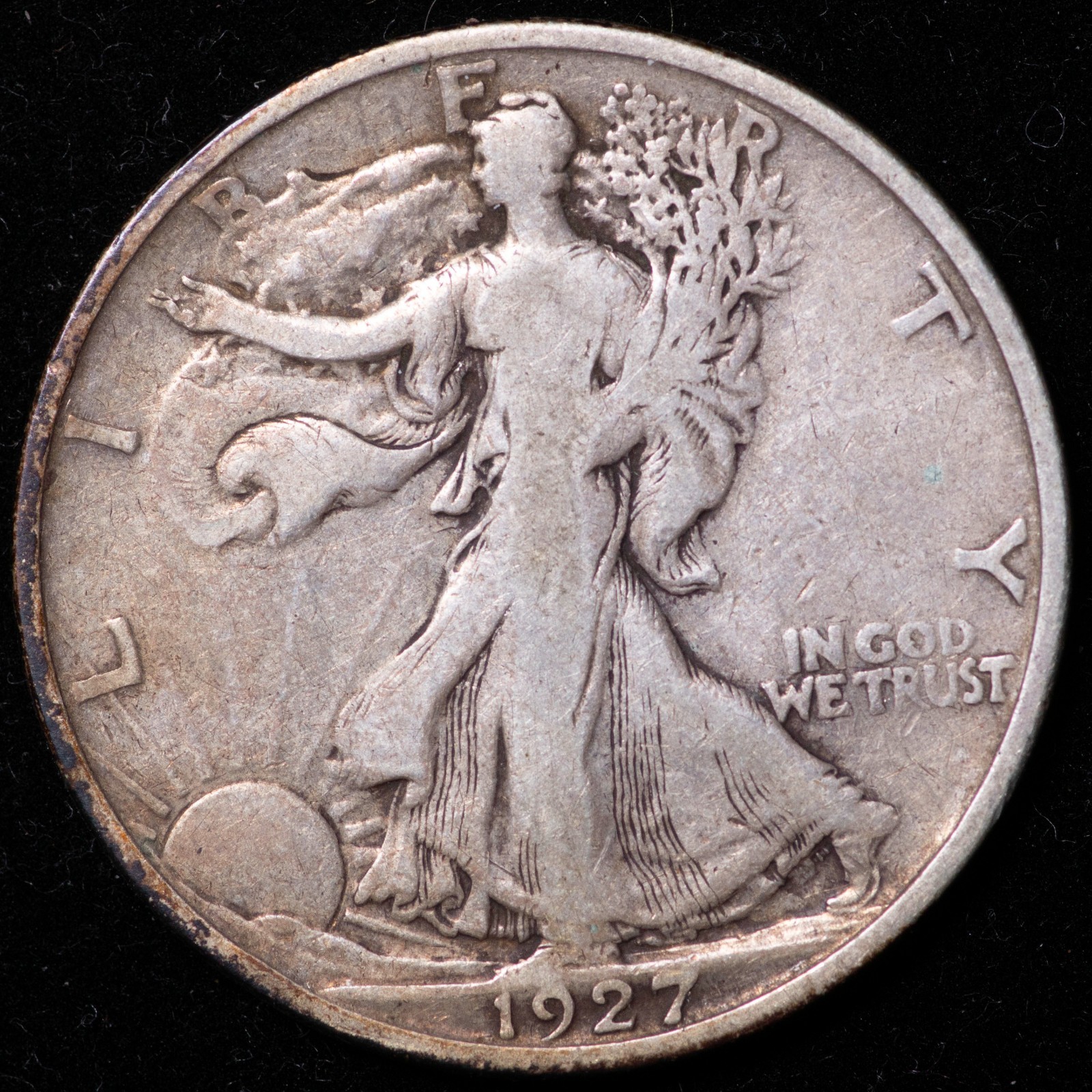 1927-S WALKING LIBERTY HALF DOLLAR