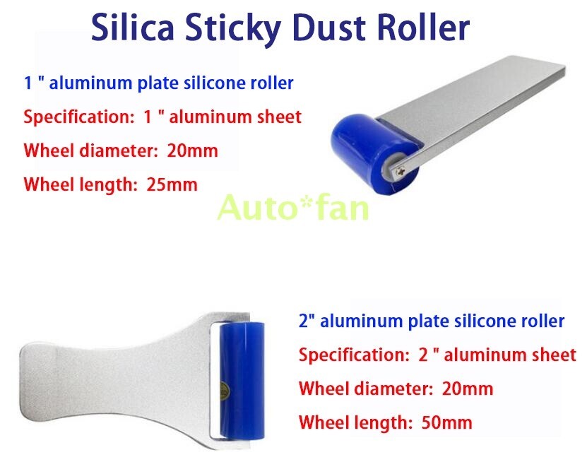 Anti Static Dust Removal Tool Silica Sticky Dust Roller Aluminum Plate Handle