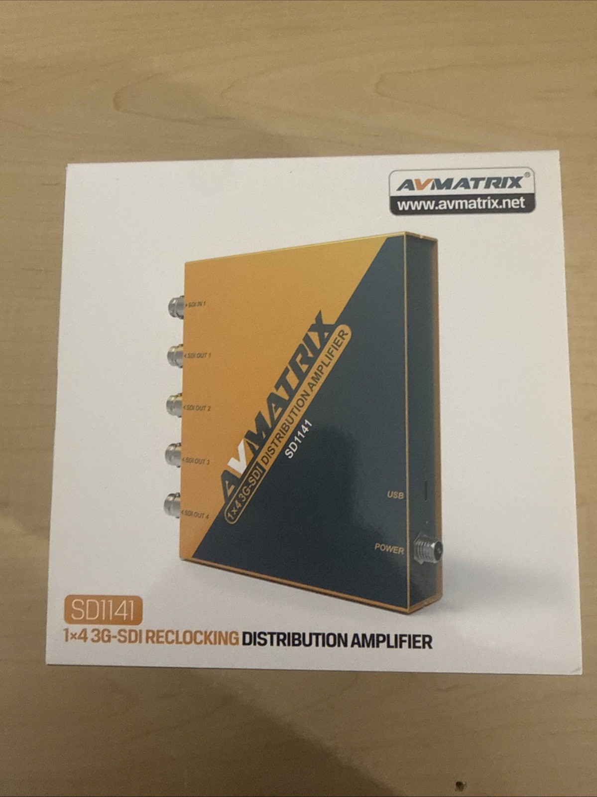 AV MATRIX SD1141 1x4 3g SDI Reclocking Distribution Amplifier