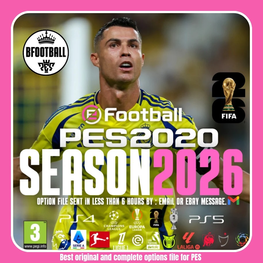 PES 2020 OPTION FILE PATCH SEASON UPDATE 2026 ORIGINAL PS4 PS5 ☑️
