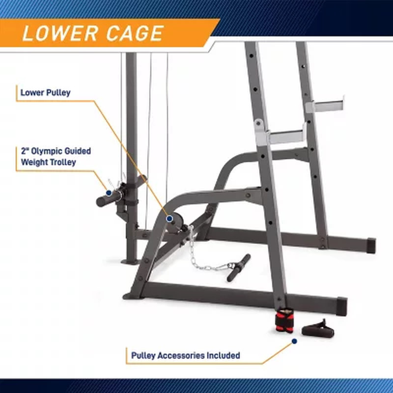 Deluxe Cage System with Weight Lifting Bench