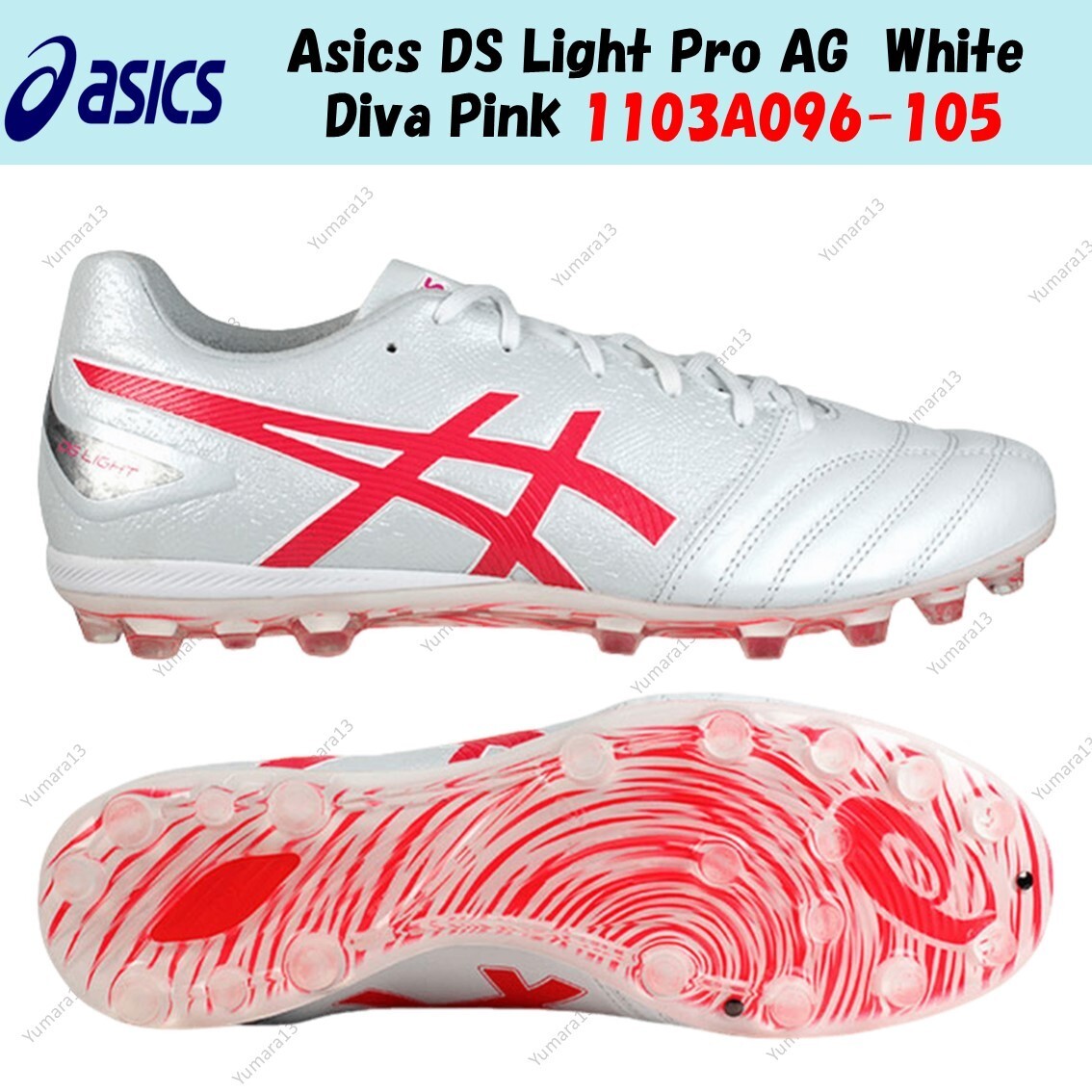 Asics DS Light Pro AG White Diva Pink 1103A096-105 Men's Size