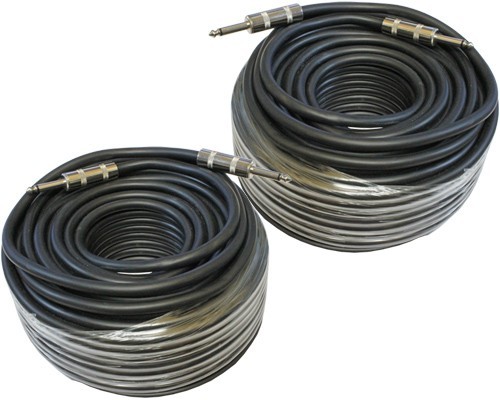 2 PACK LOT massive 100 FT FOOT 1/4" to 1/4"  12 ga gauge SPEAKER CABLE DJ AMP PA