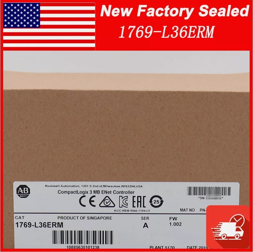 New Factory Sealed AB 1769-L36ERM SER A CompactLogix 3MB Motion Controller PLC
