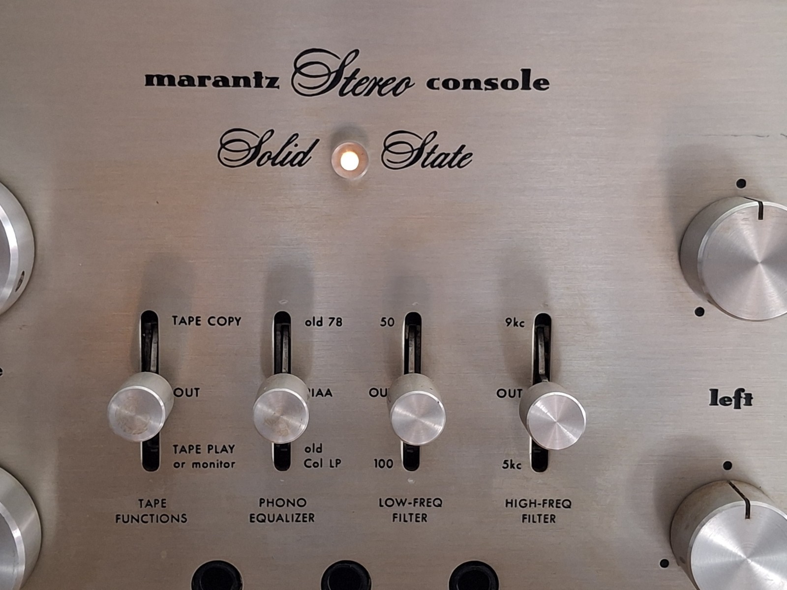 Vintage MARANTZ Model 7T Pre Amplifier Stereo Console Solid State Silver WORKS