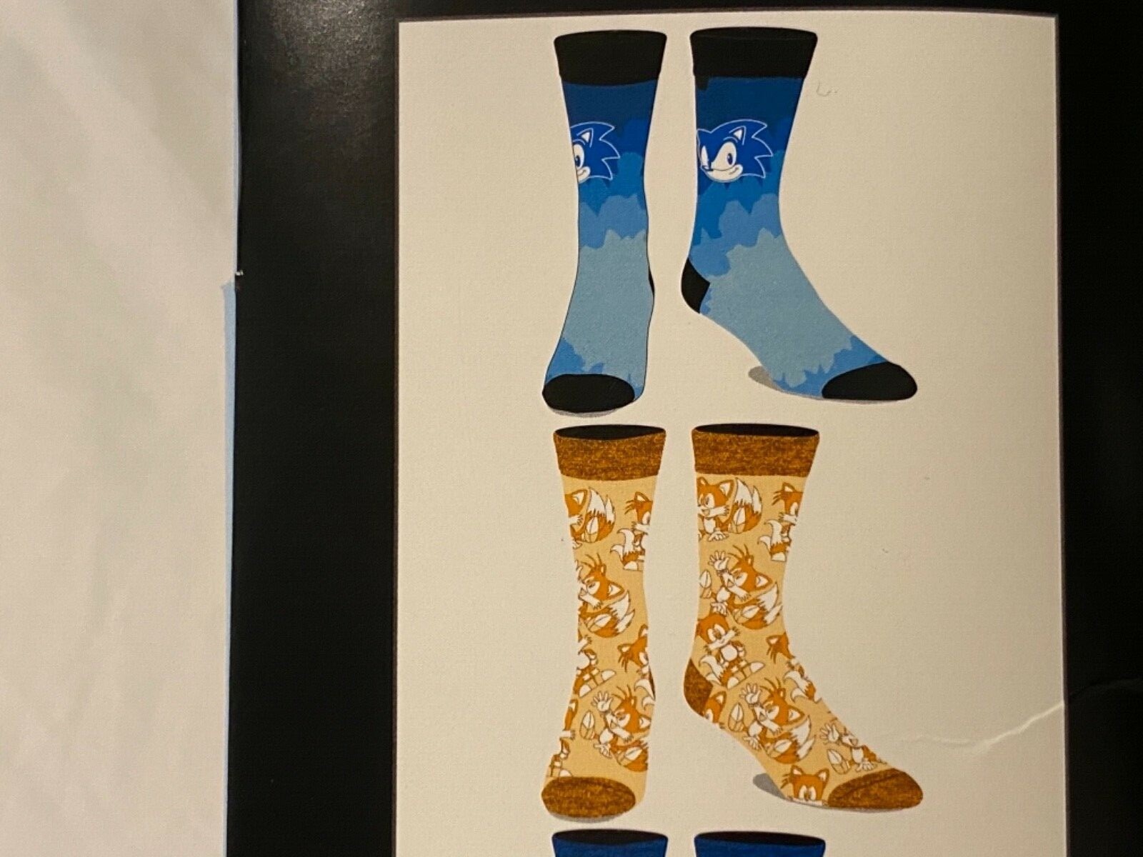 SONIC The HEDGEHOG SEGA Genesis VIDEO GAME movie New Mens 6 PAIR CREW SOCKS 8-12