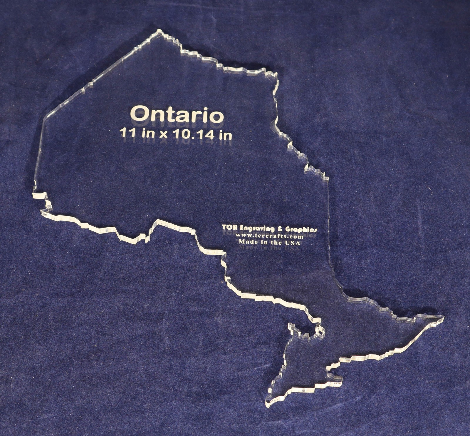 Province of Ontario Template 11 X 10.14 Inches - Clear 1/4 Inch Thick Acrylic