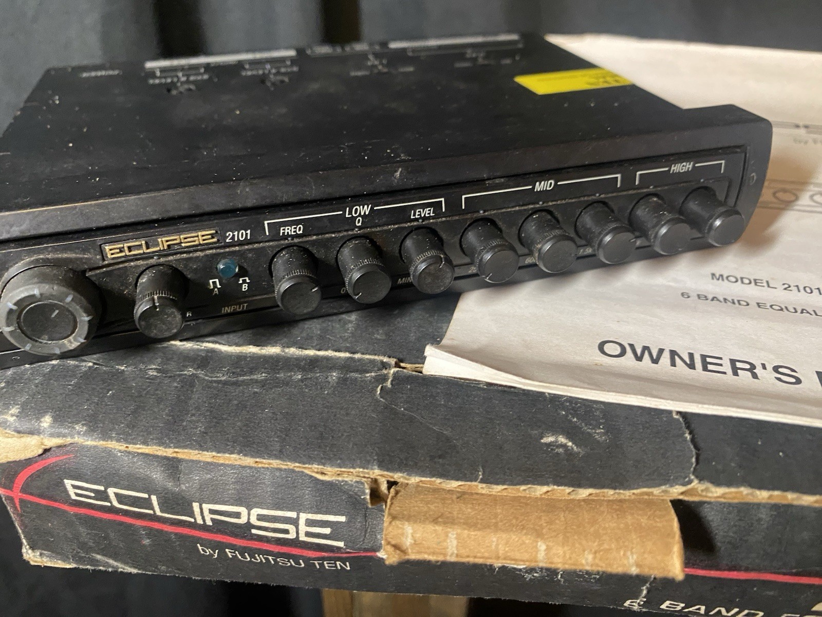 Eclipse by Fujitsu Ten model 2101.. 6-Band EQ pre-amp Equalizer..  NOS  tested