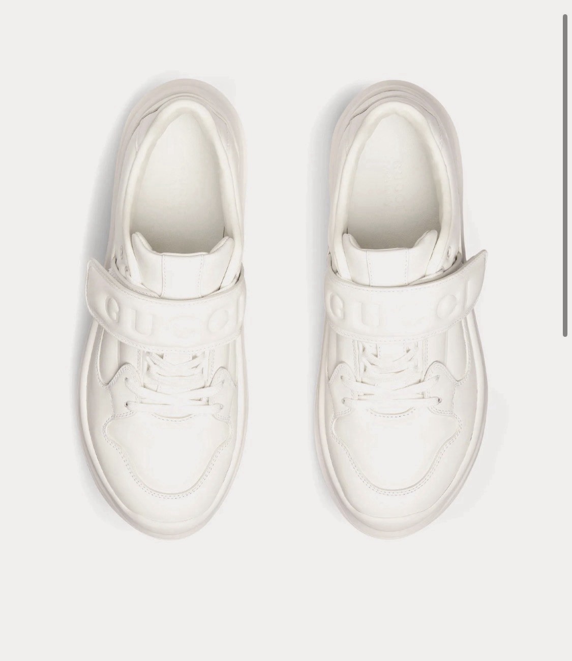 $1190 Gucci Women’s Wave Wedge Leather White Low Top Sneakers EUR 37.5 / US 7.5