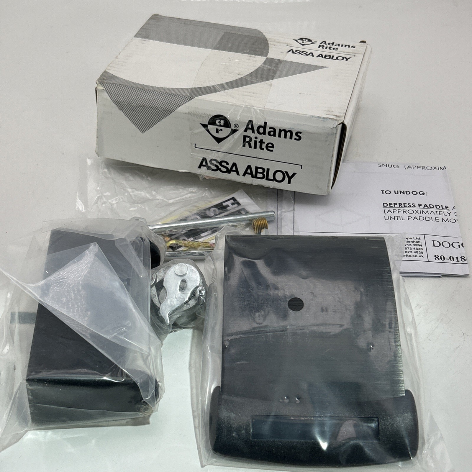 4591-01-00-335 Adams Rite Deadlatch Paddle for 4300/4500/4900 Series in Black