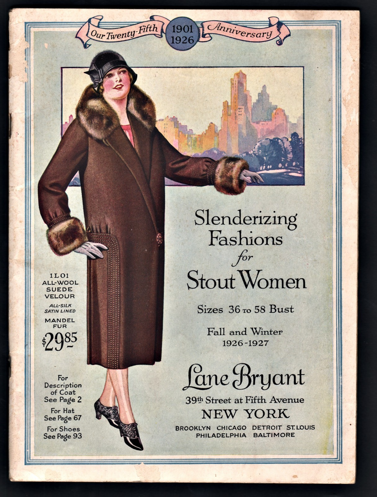1926 Lane Bryant Catalog Slenderizing Fashions For Stout Women New York
