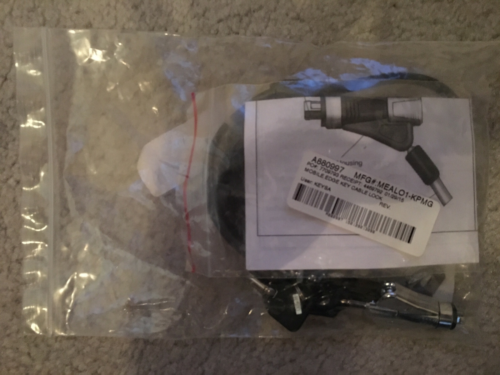 Mobile Edge Key Cable Lock Laptop High Security MEALO1 A880997