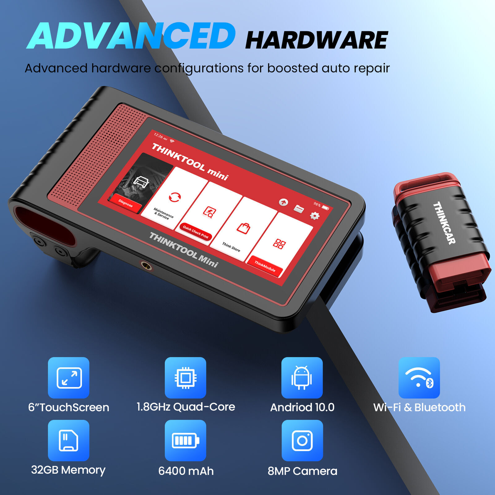 Thinktool Mini2 All System Diagnostic Tool Bidirectional Scanner CANFD 28+Resets