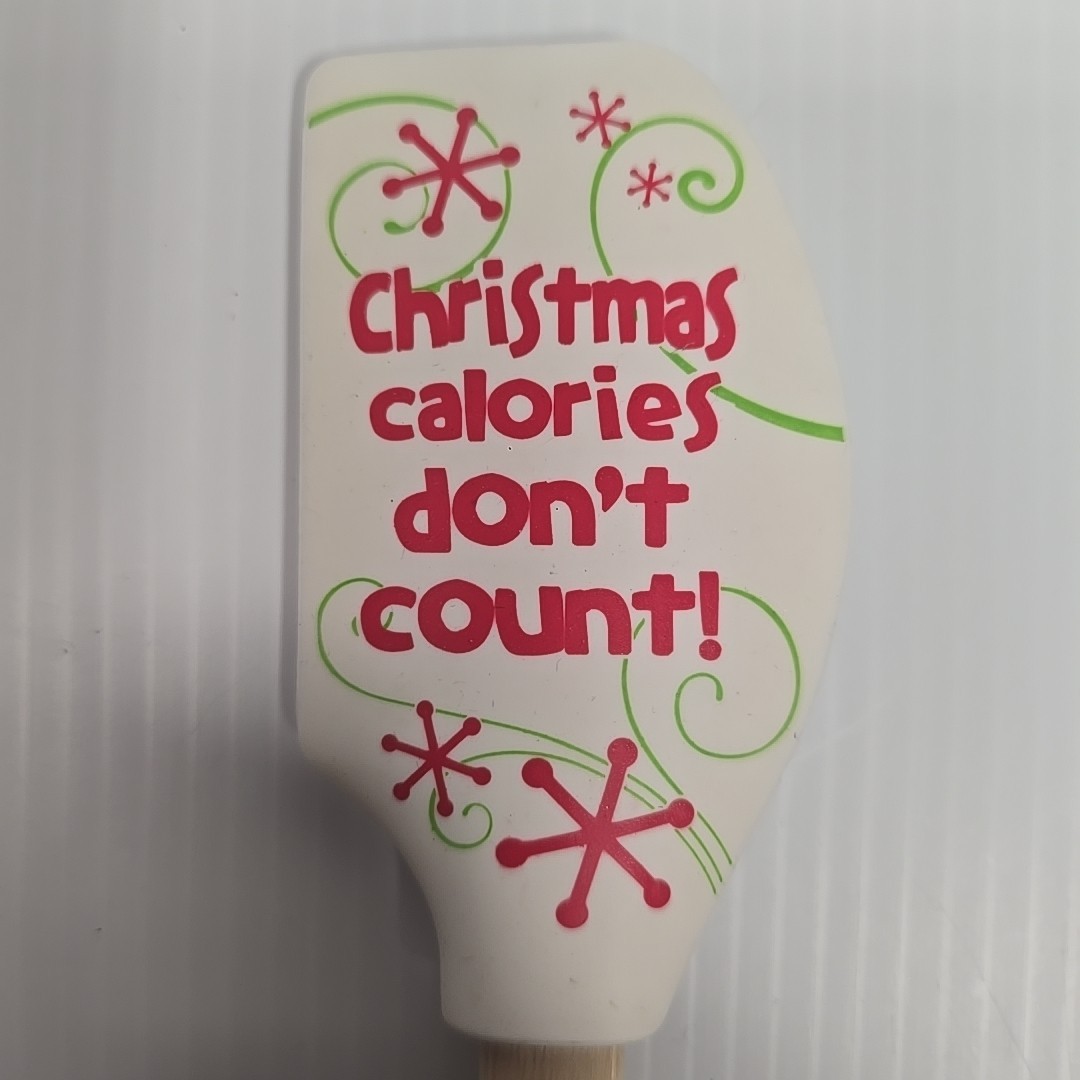 Christmas "Christmas Calories Don't Count" Silicone Kitchen  Spatula 12"