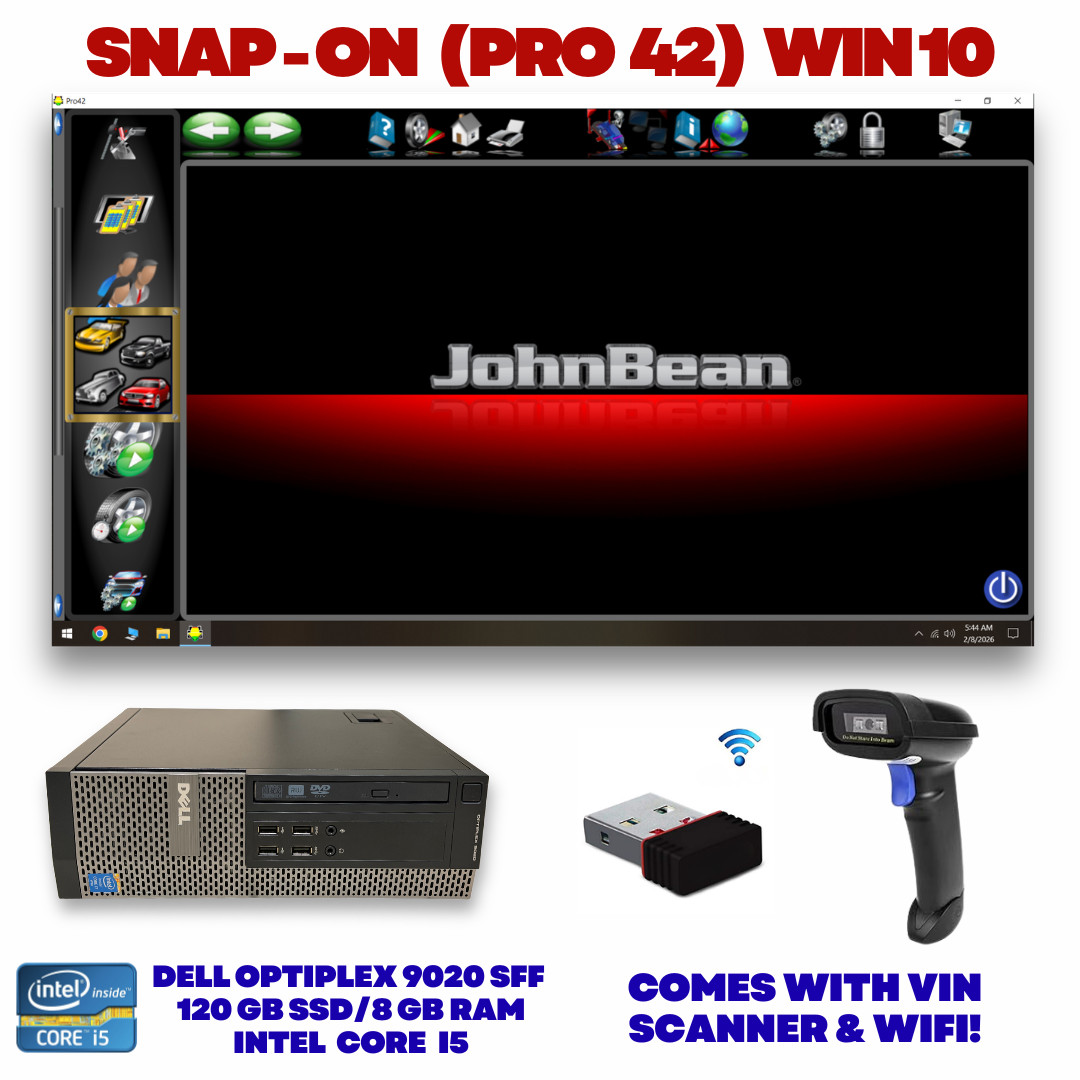 Snap-on / John Bean Pro42 Alignment Computer Win 10 - Dell 9020 - 8 GB RAM - i5