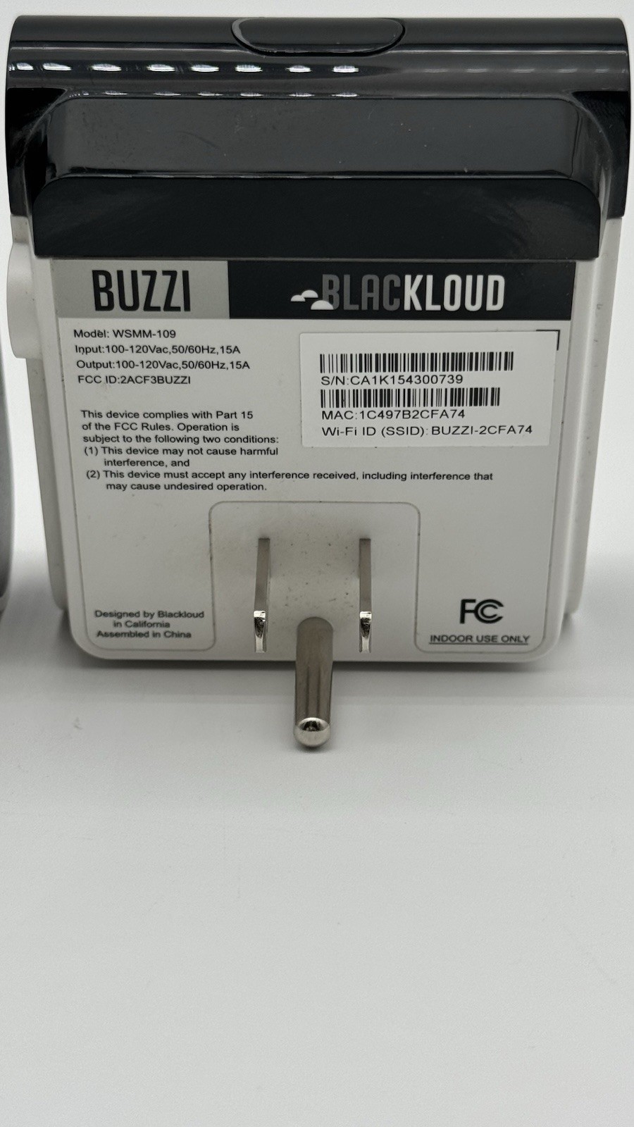 Blackloud Buzzi Smart Wireless Switch, Wi-Fi Outlet Built in Micro USB 3 Pack