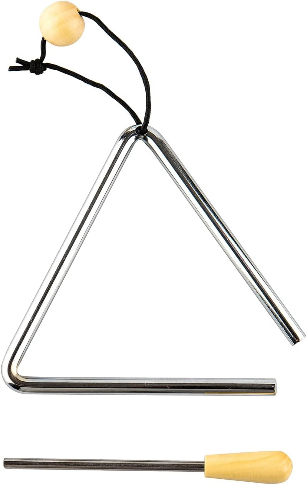 Steel Triangle Hand Percussion Instrument with Striker 5 Inch Musical Rhythm