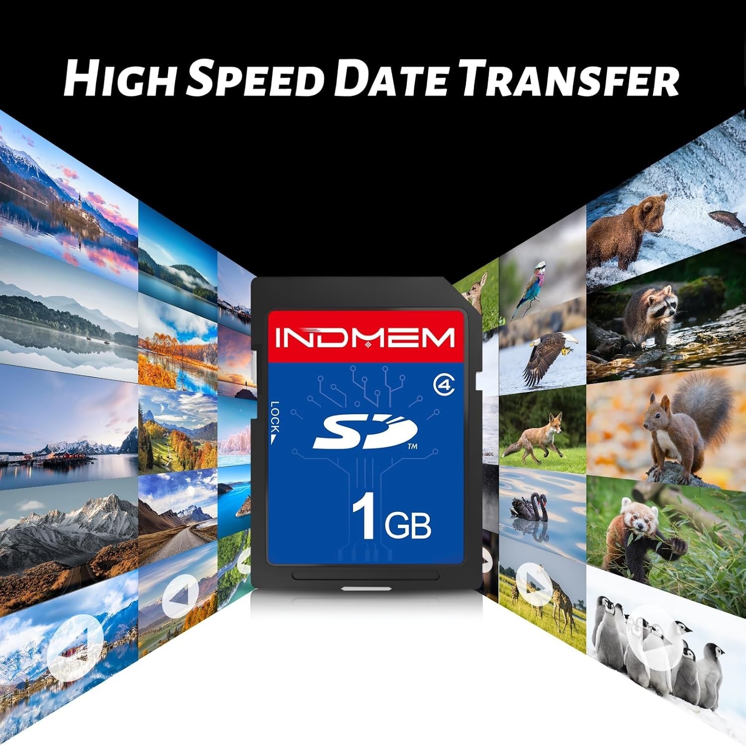 1GB SD Card - Class 4 Waterproof Memory Card for Reliable Performance