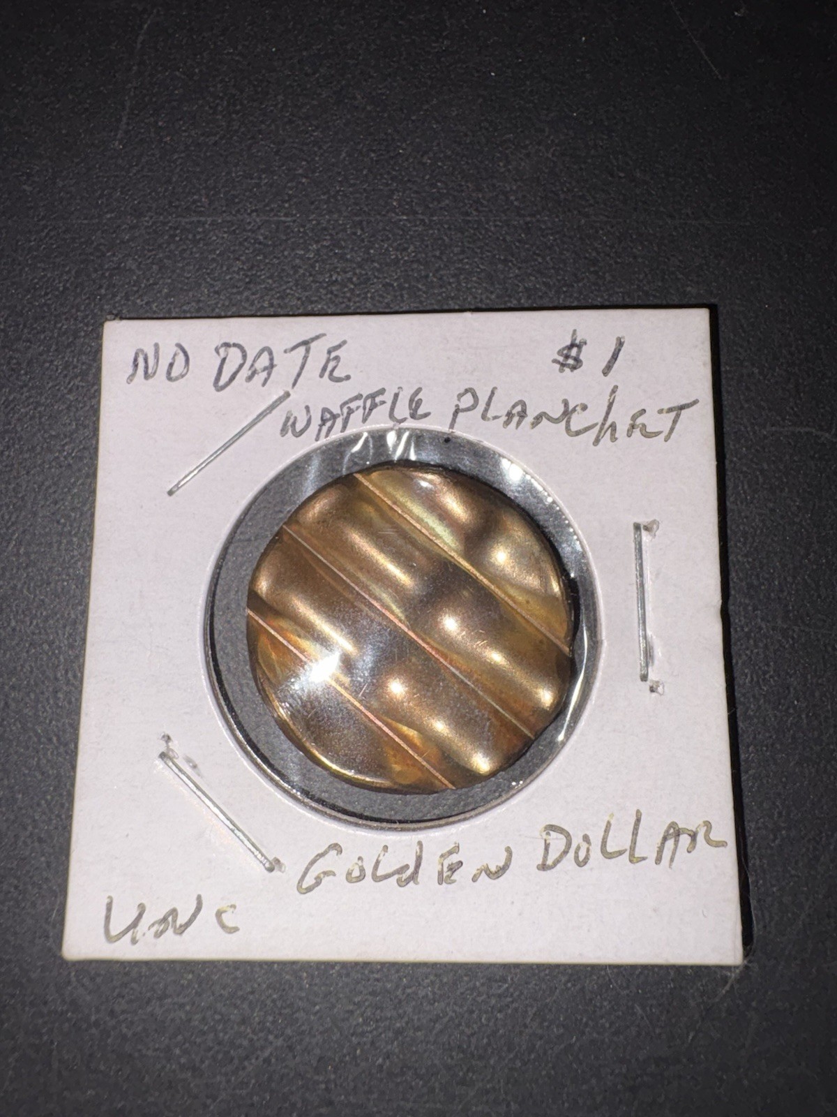 USA "Golden Dollar" Blank Waffle Canceled - ANACS MS60