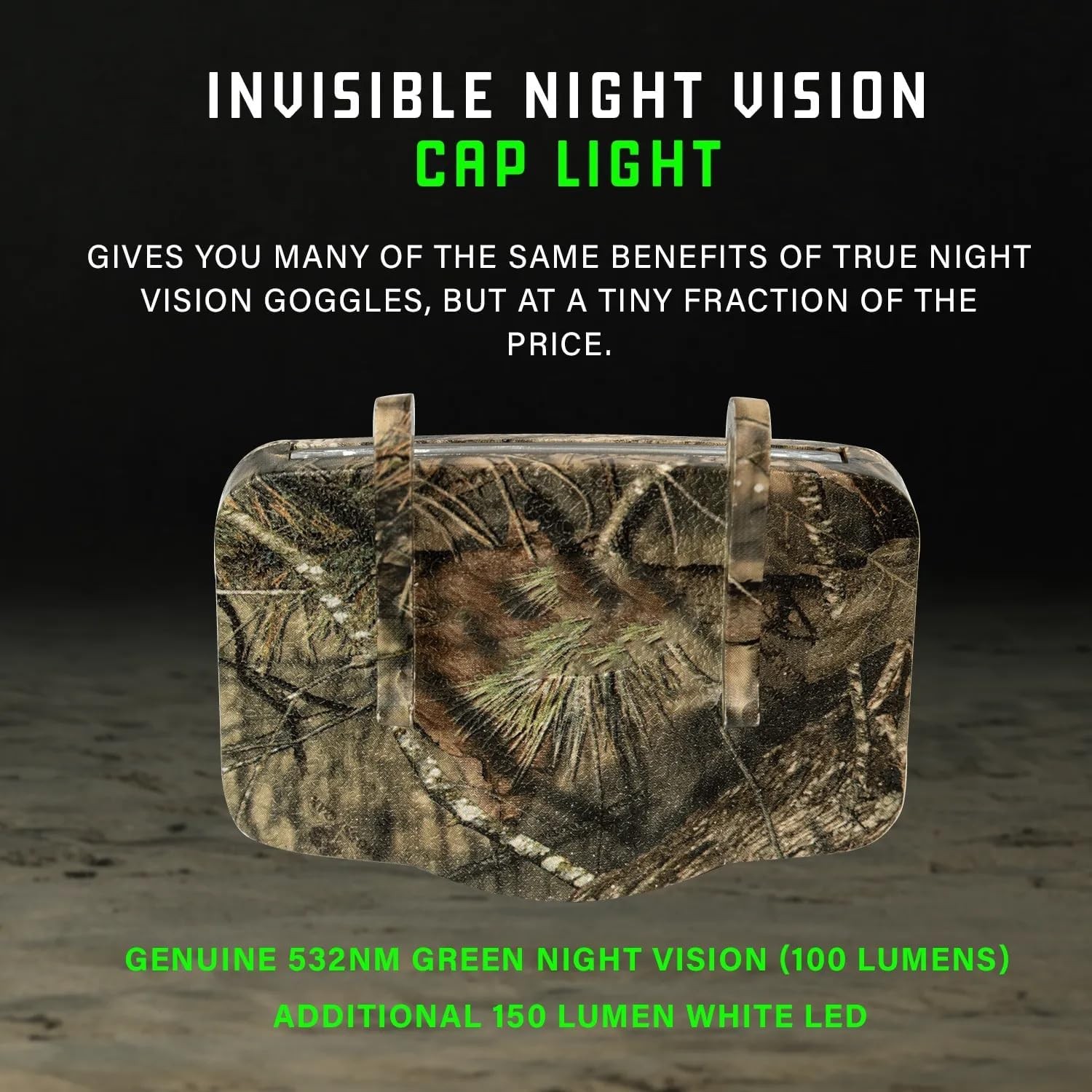MODERN NEEDS Night Vision Cap Light –Compact, Clip-On Hat Flashlight Powered b