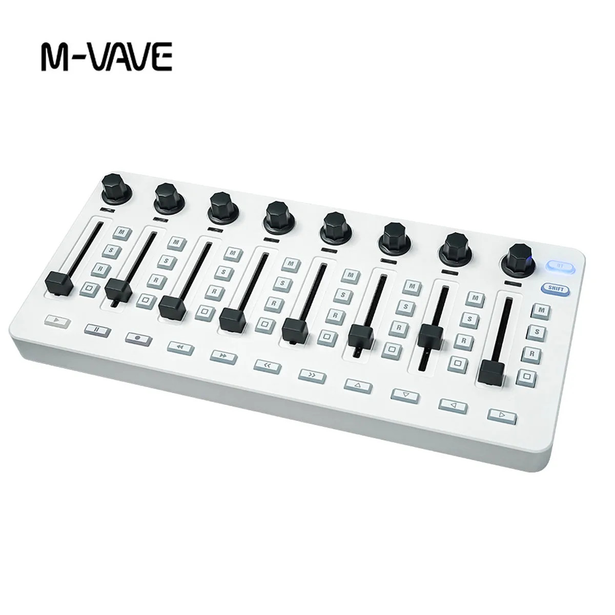 Smc-Mixer Wireless MIDI Controller, 43 Buttons 8 Faders 8 Knobs, Portable DAW Co