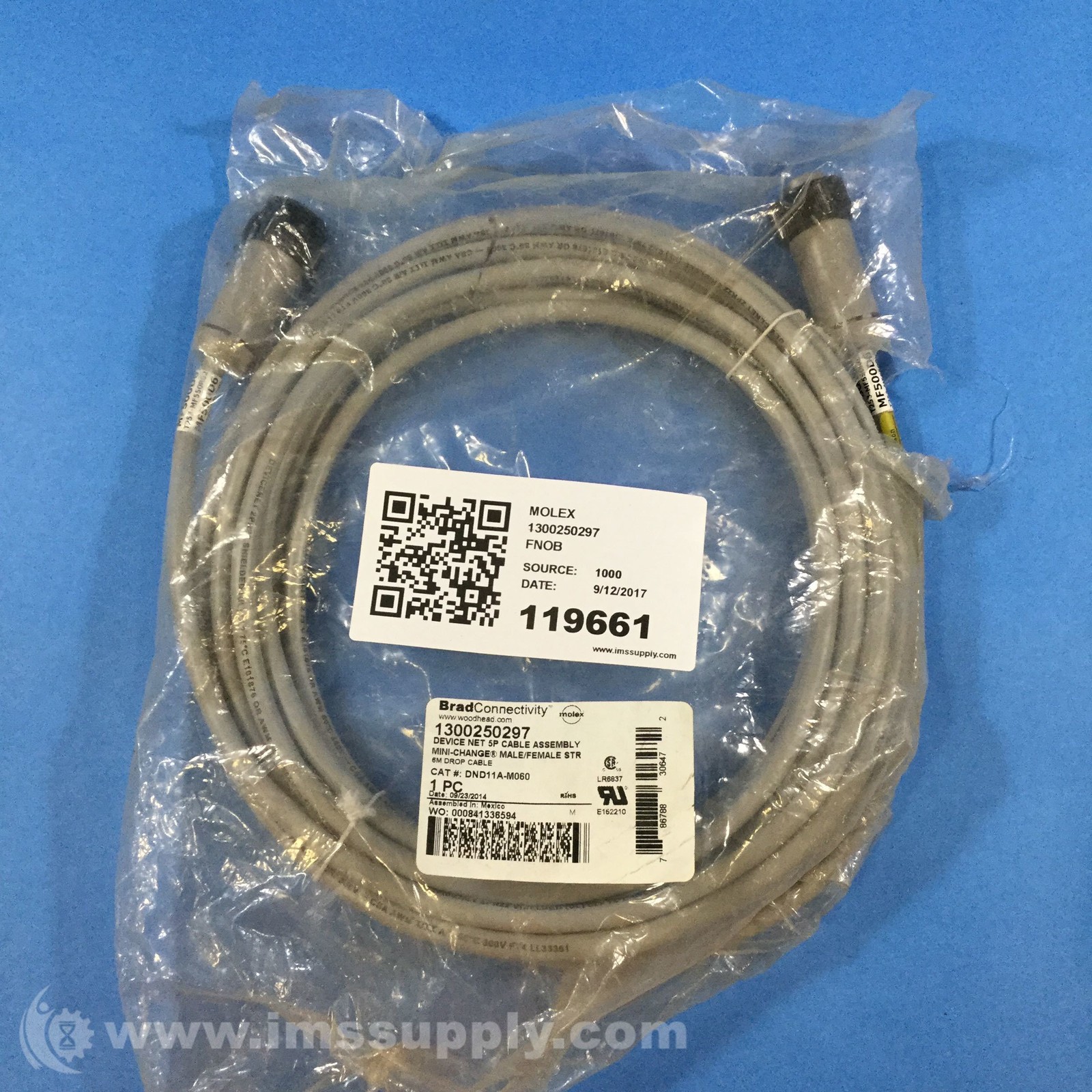 Molex 1300250297 Mini-Change Cordset FNOB