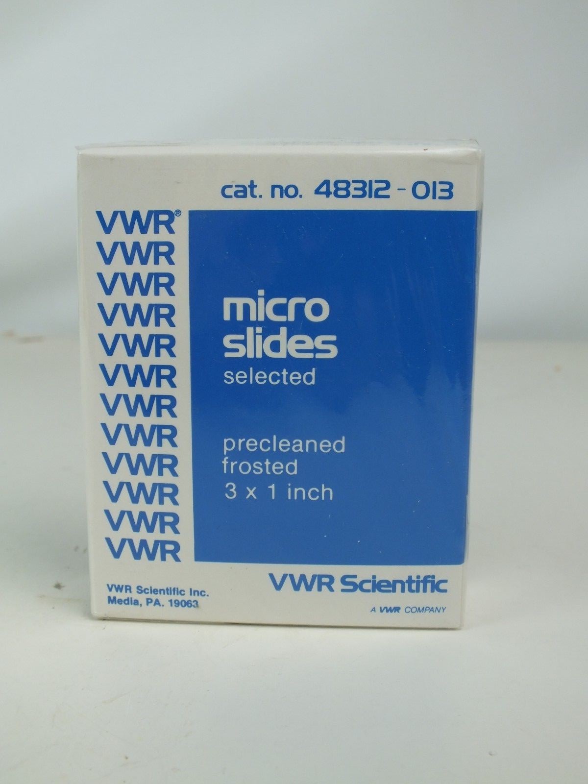 72-Pack VWR 48312-013 Precleaned Frosted Micro Slides 3 X 1 Inch Thickness 1.2mm