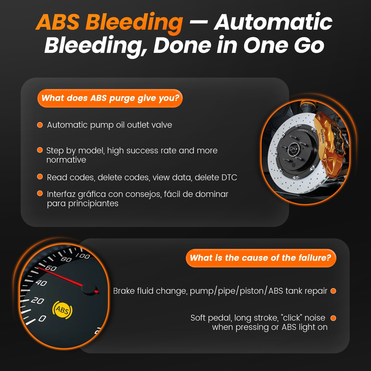 ANCEL FX2000 PRO OBD2 Scanner ABS SRS TCM PCM Code Reader ABS Bleeding DPF Regen