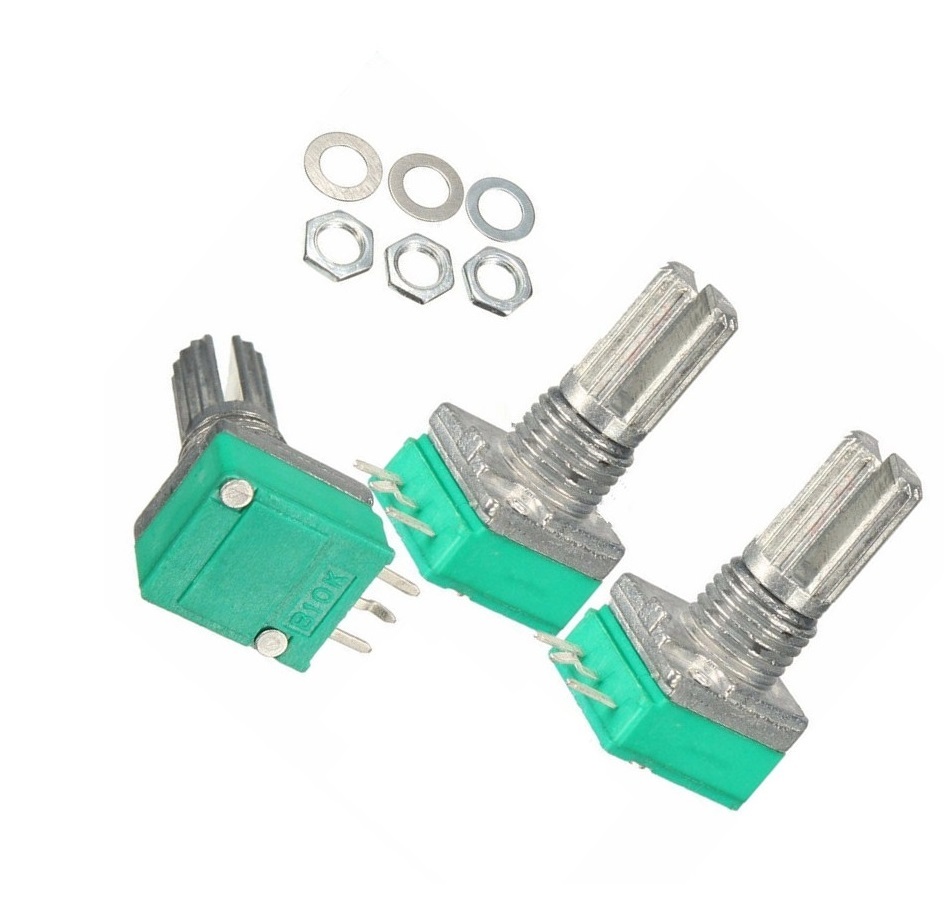 3PCS 6mm 3 pin Single Linear B Type B10K ohm Rotary Potentiometer