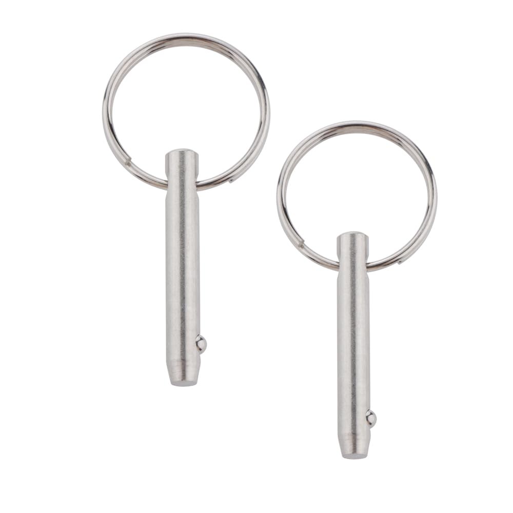 2 Pack Quick Release Pin, Diameter 0.197"(5mm), Overall 5mm x 35mm, Silver