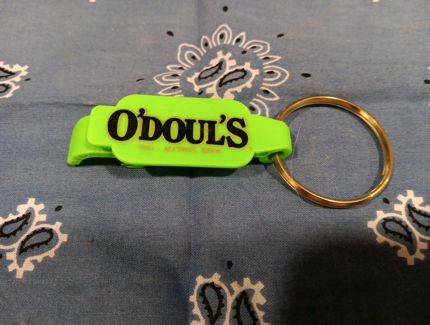 Vintage O'DOUL'S Non Alcohol Brew Green Evans 52840 Bottle opener Key Chain