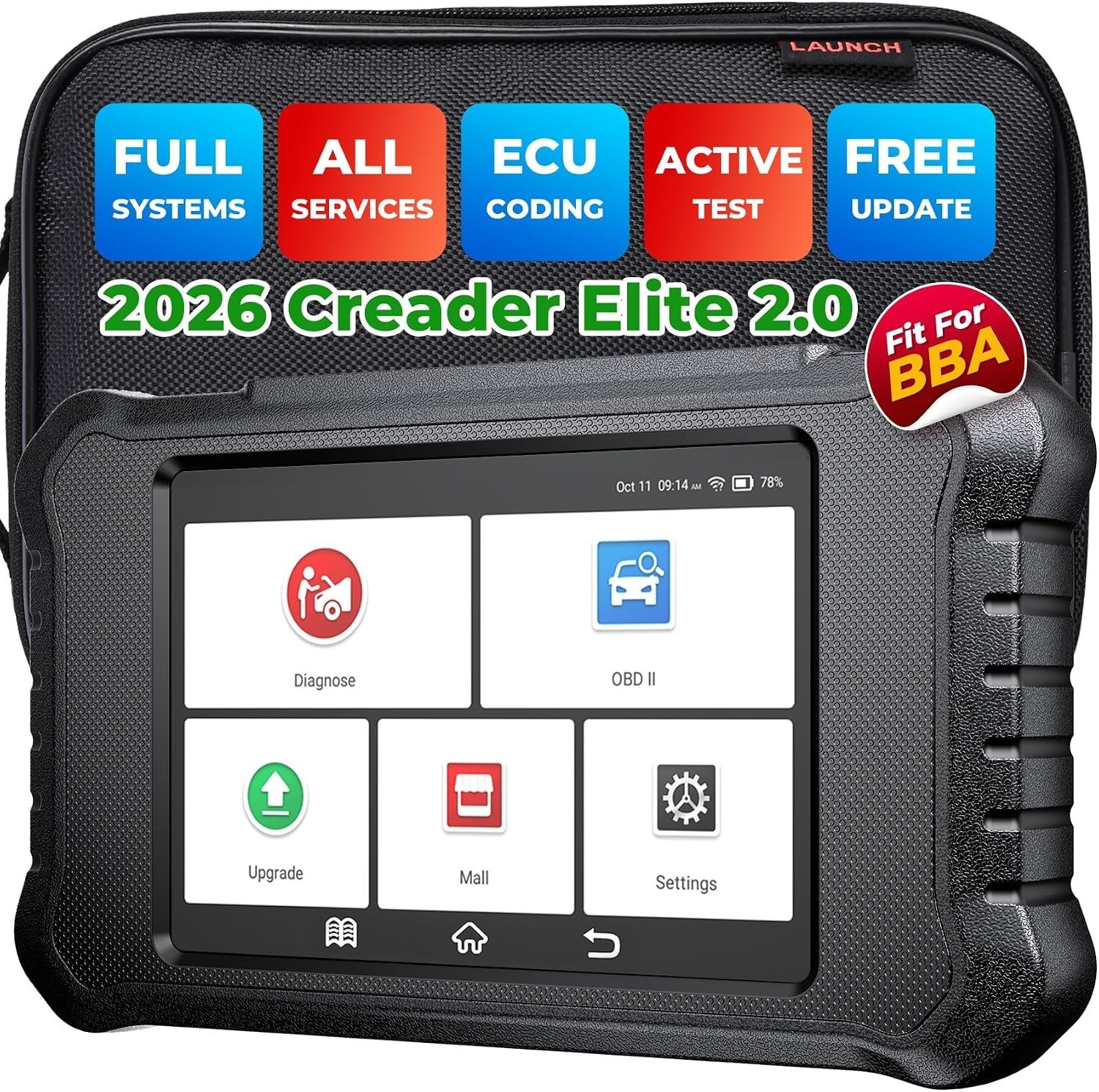 LAUNCH X431 Creader Elite V 2.0 for Car Diagnostic Tool Scanner ECU Coding