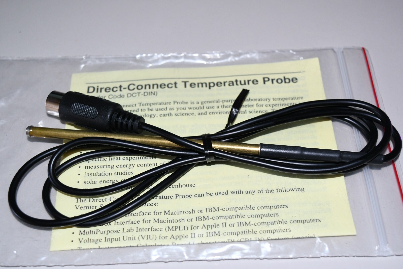 Vernier DCT-DIN Direct Connect Temperature Probe New (2H)