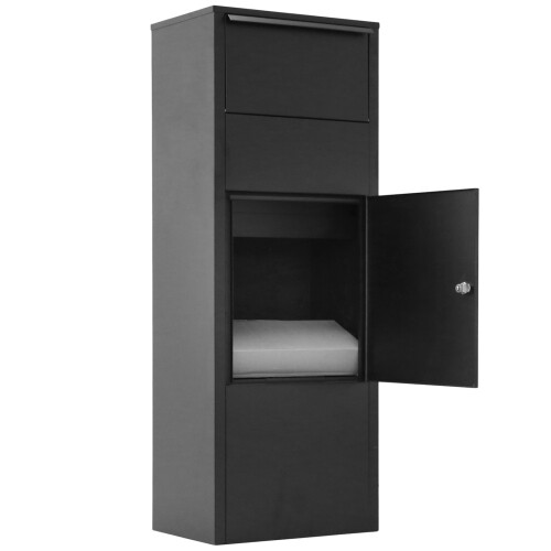 Large Package Delivery Parcel Mail Drop Box for Black, with Lockable Storage