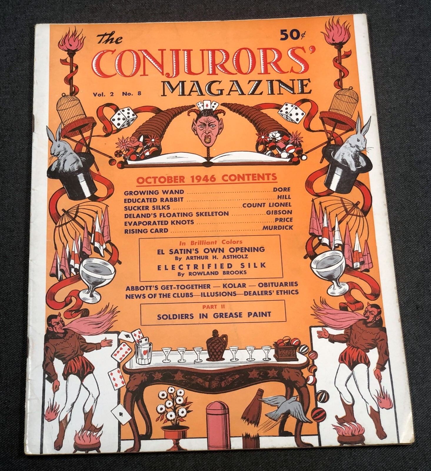 The Conjurors Magazine October 1946 Magic News Magicians Tricks V2N8 Edition