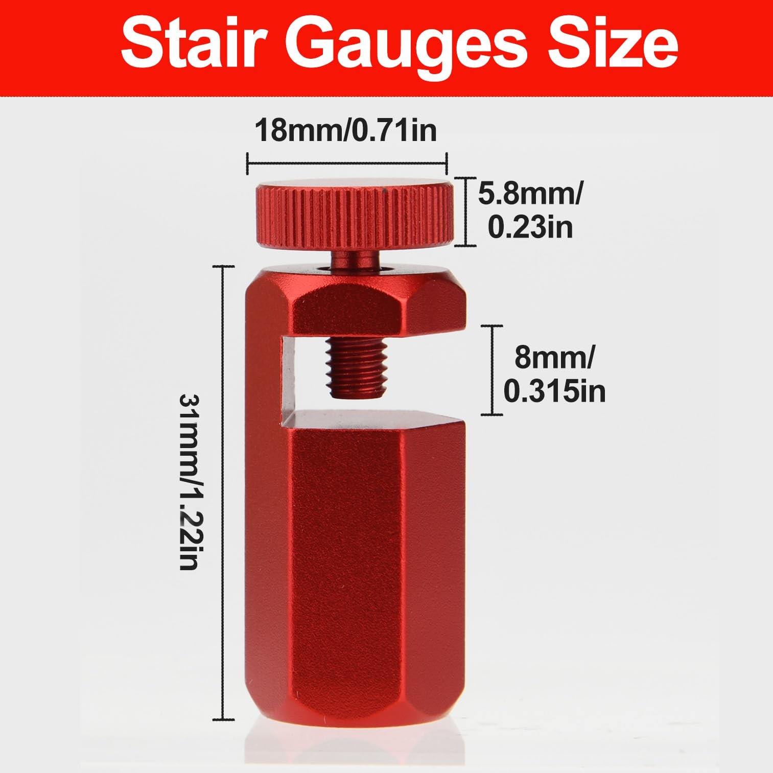 Tall Stair Gauges for Framing Square with Holder and Hook, Framing Jig for Speed