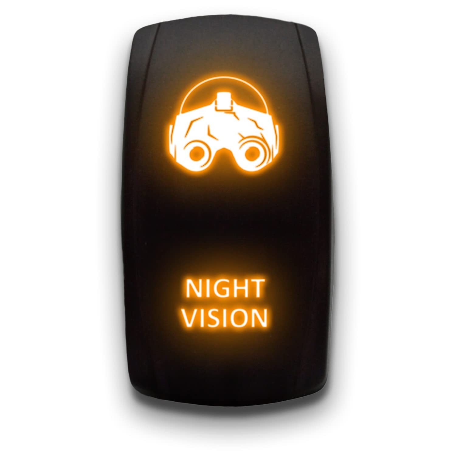 Night Vision - Orange - Laser Etched Toggle Switch 20A 12V - Vertical Rocker ...