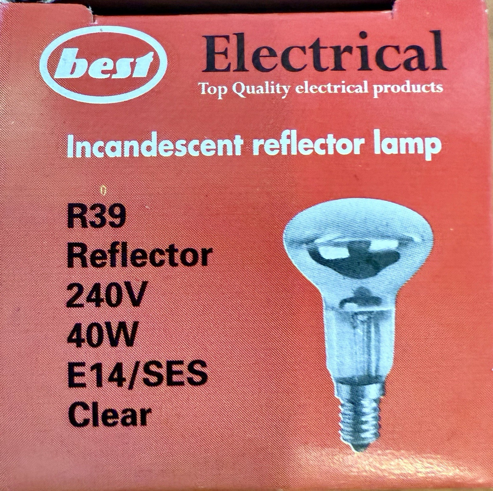 40W SES E14 R39 240V Reflector Bulb For Mathmos Lava Lamp