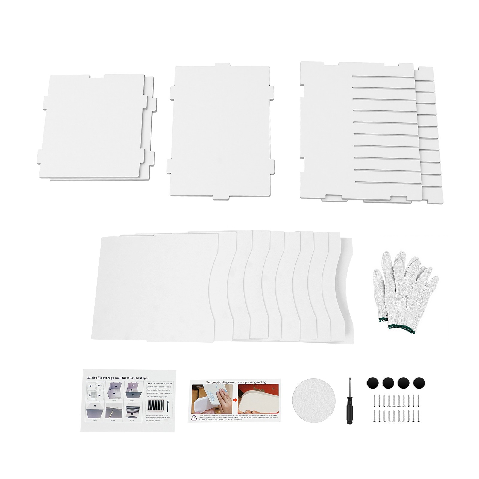 Vertical Desktop Sorter 11-Compartments Paper Storage Holder Document Organizer
