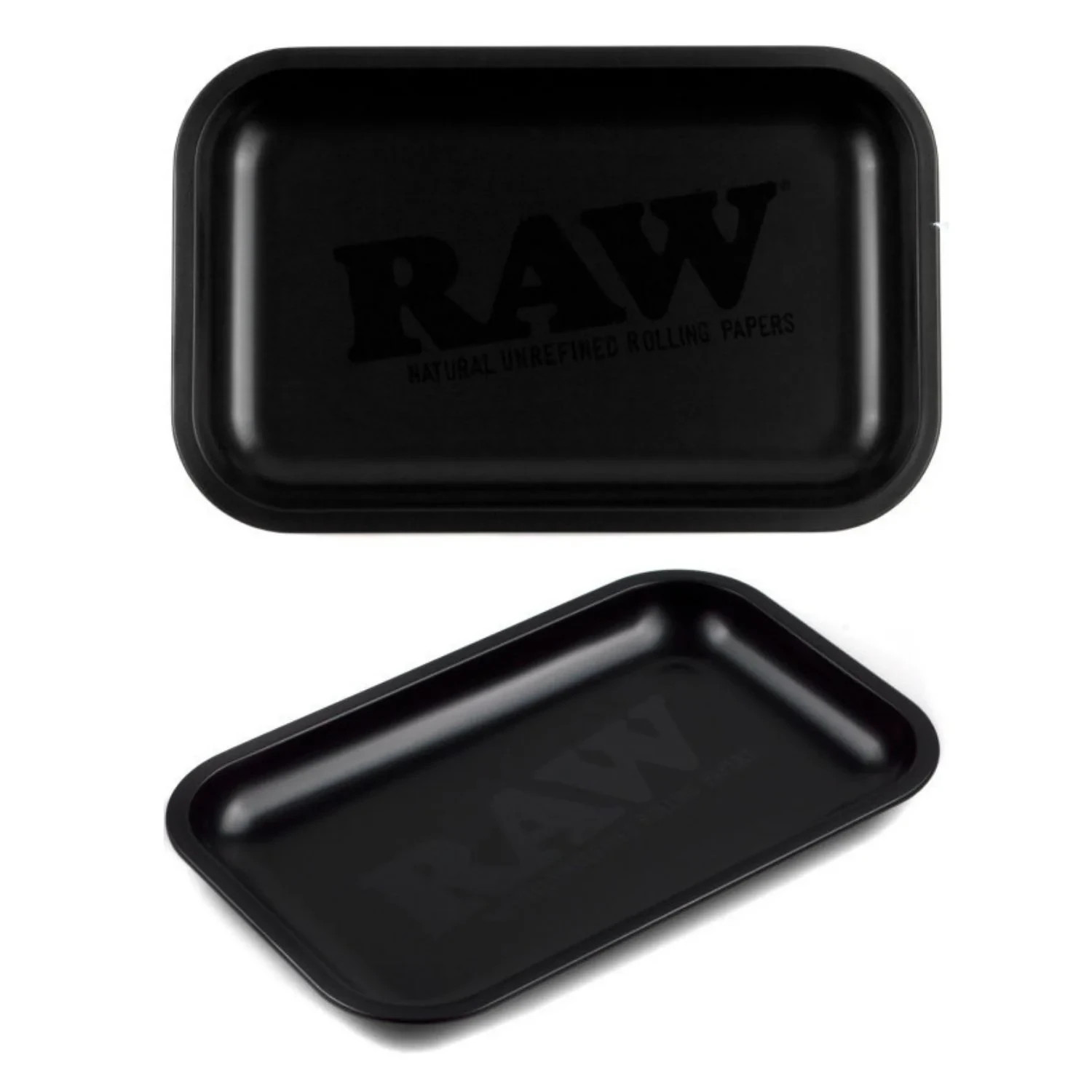 RAW Matte Black Murder'D Cigarette Rolling 2 Trays