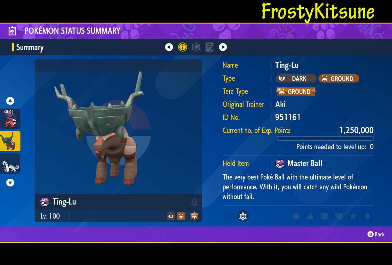 6IV Ting-Lu Non-Shiny Pokemon Scarlet & Violet