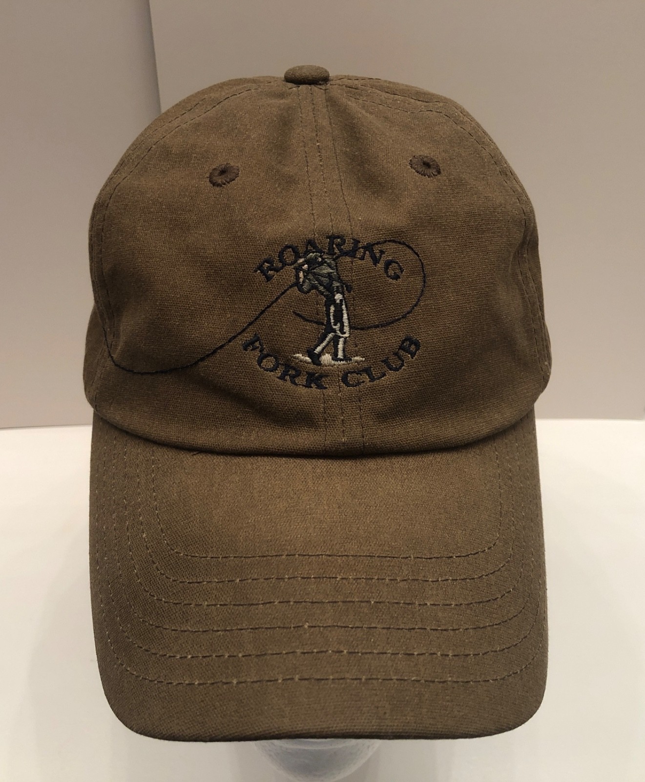 Roaring Fork Club Embroidered Hat Cap by Imperial - Brown - Cotton - Adjustable