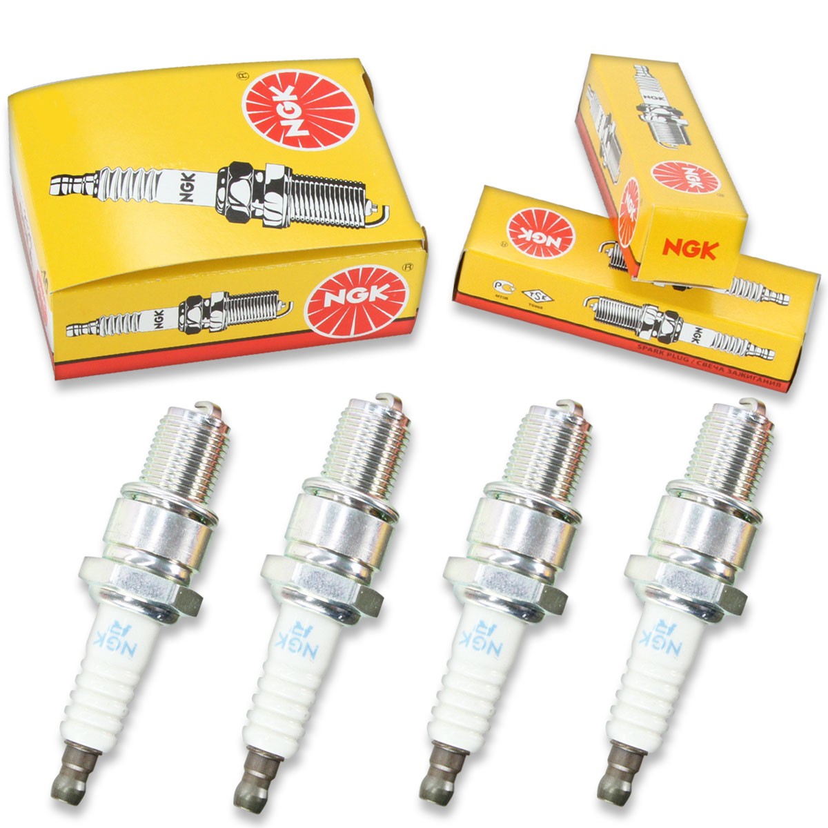 4pcs 1998 Ski-Doo Mach 1R NGK Standard Spark Plugs 697cc 42ci Kit Set Engine ey