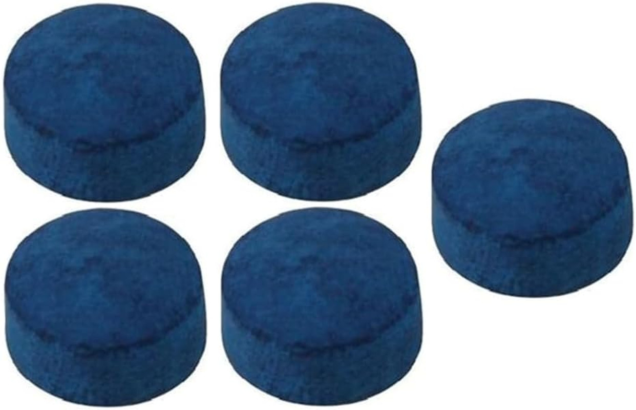 Pool Cue Tips 13Mm Leather 5Pc Billiard Replacement High Quality Brown Set