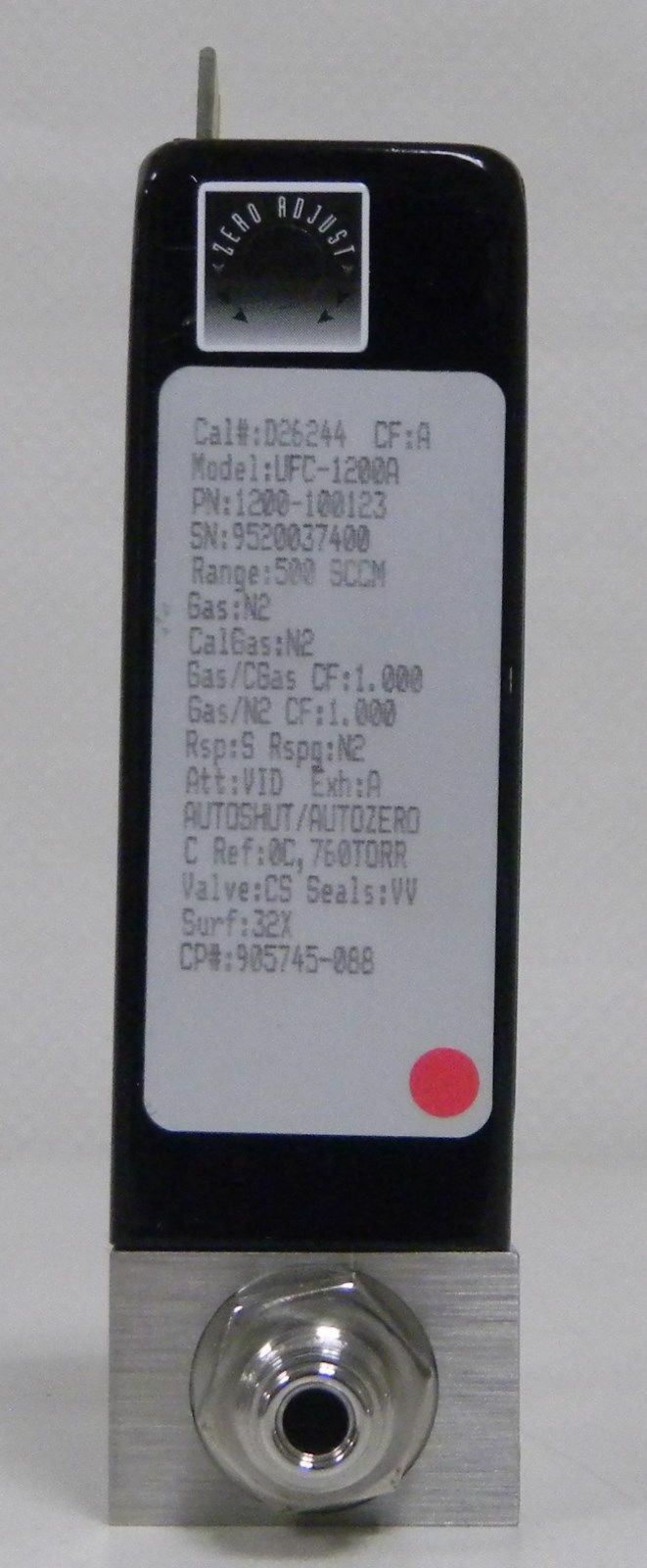 Unit UFC-1200A Mass Flow Controller, Gas- N2, Range- 500 SCCM, Used