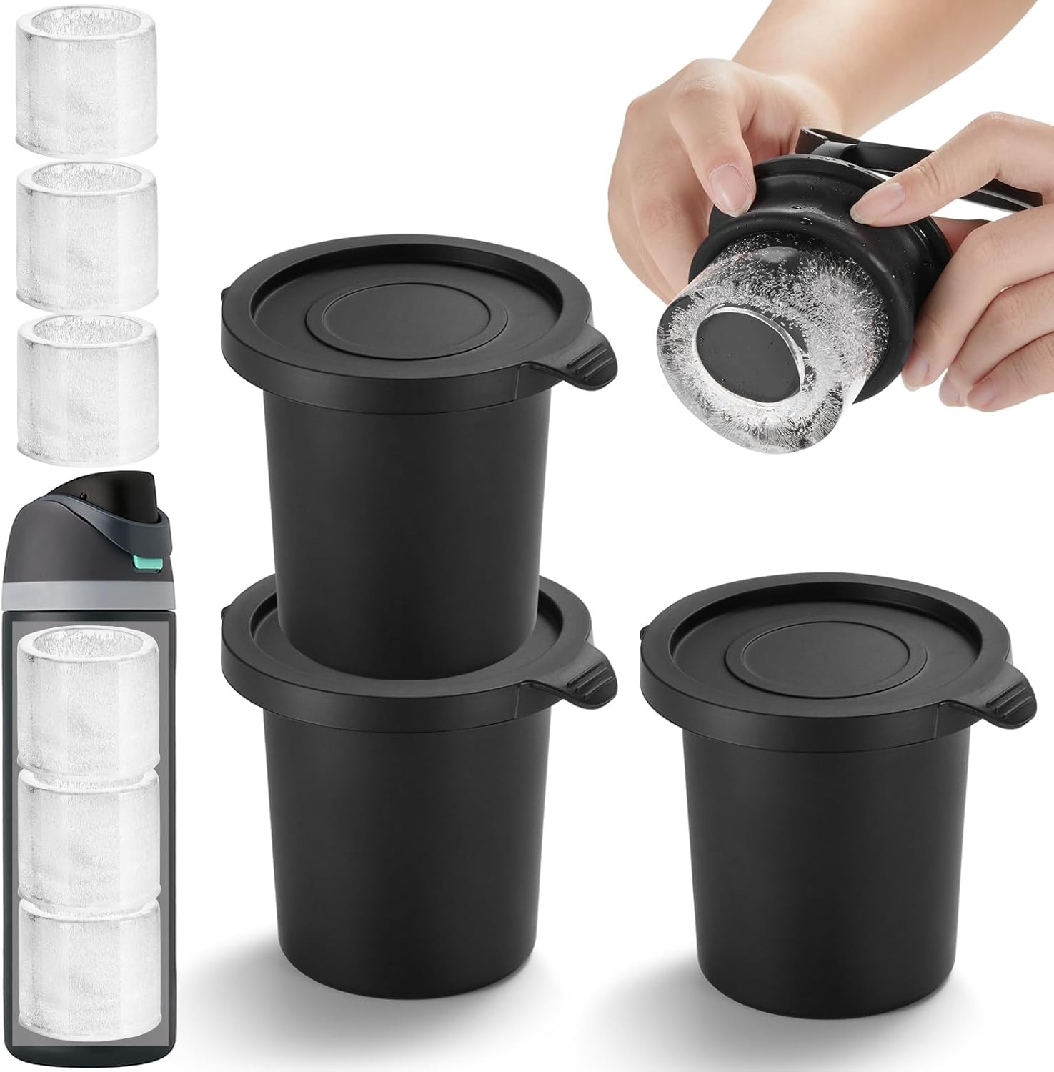 Hollow Cylinder Ice Cube  for  Accories,Silicone Ice  for