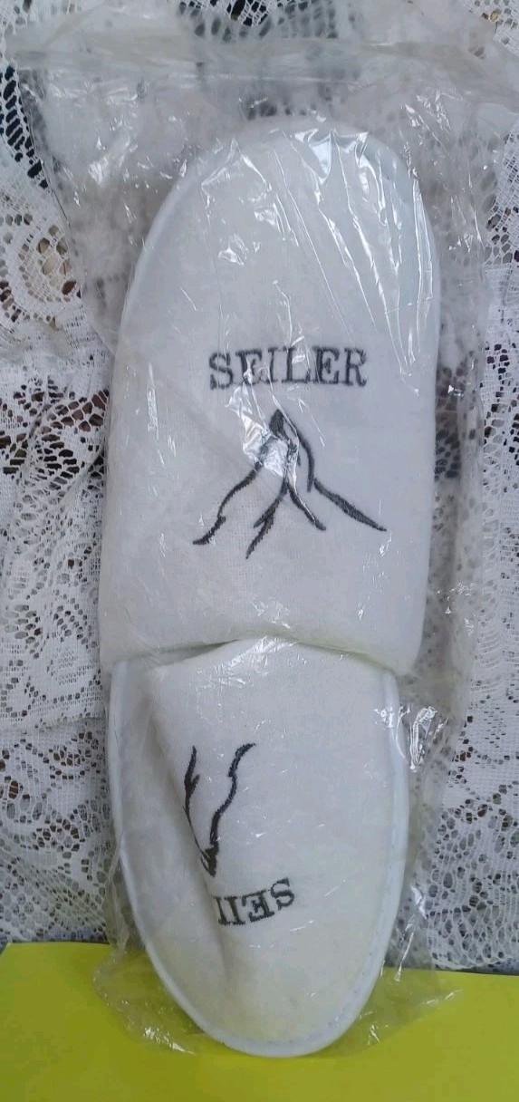 NEW OSFM "SEILER" SLIPPERS FROM HOTEL MONT CERVIN PALACE ZERMATT SWITZERLAND
