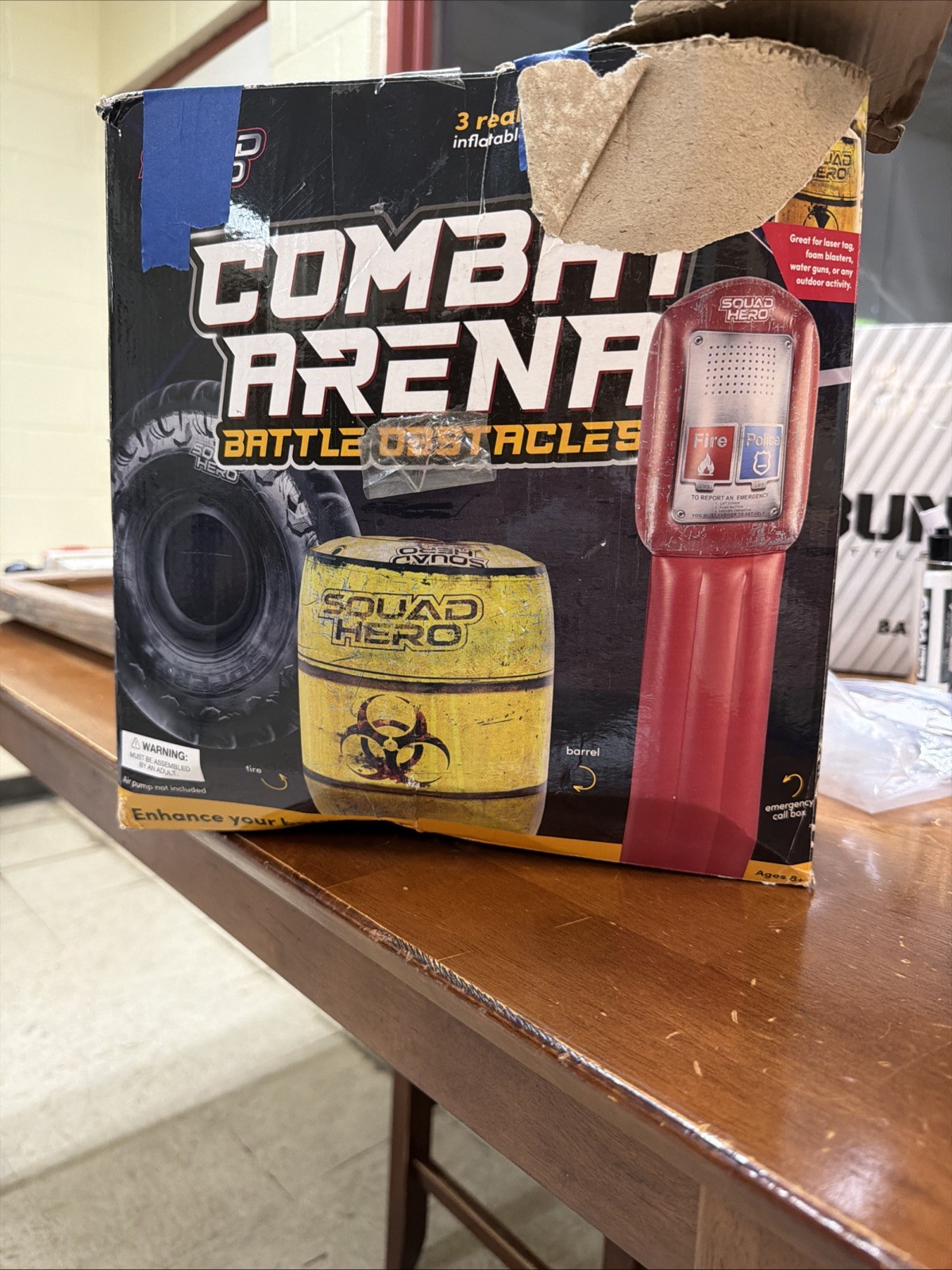 Combat Arena Inflatable Battle Obstacles Set For Nerf & Laser Tag Set Of 3 NIB